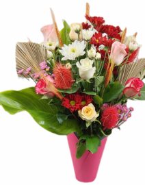 Bouquet Éclat de Saison + Vase